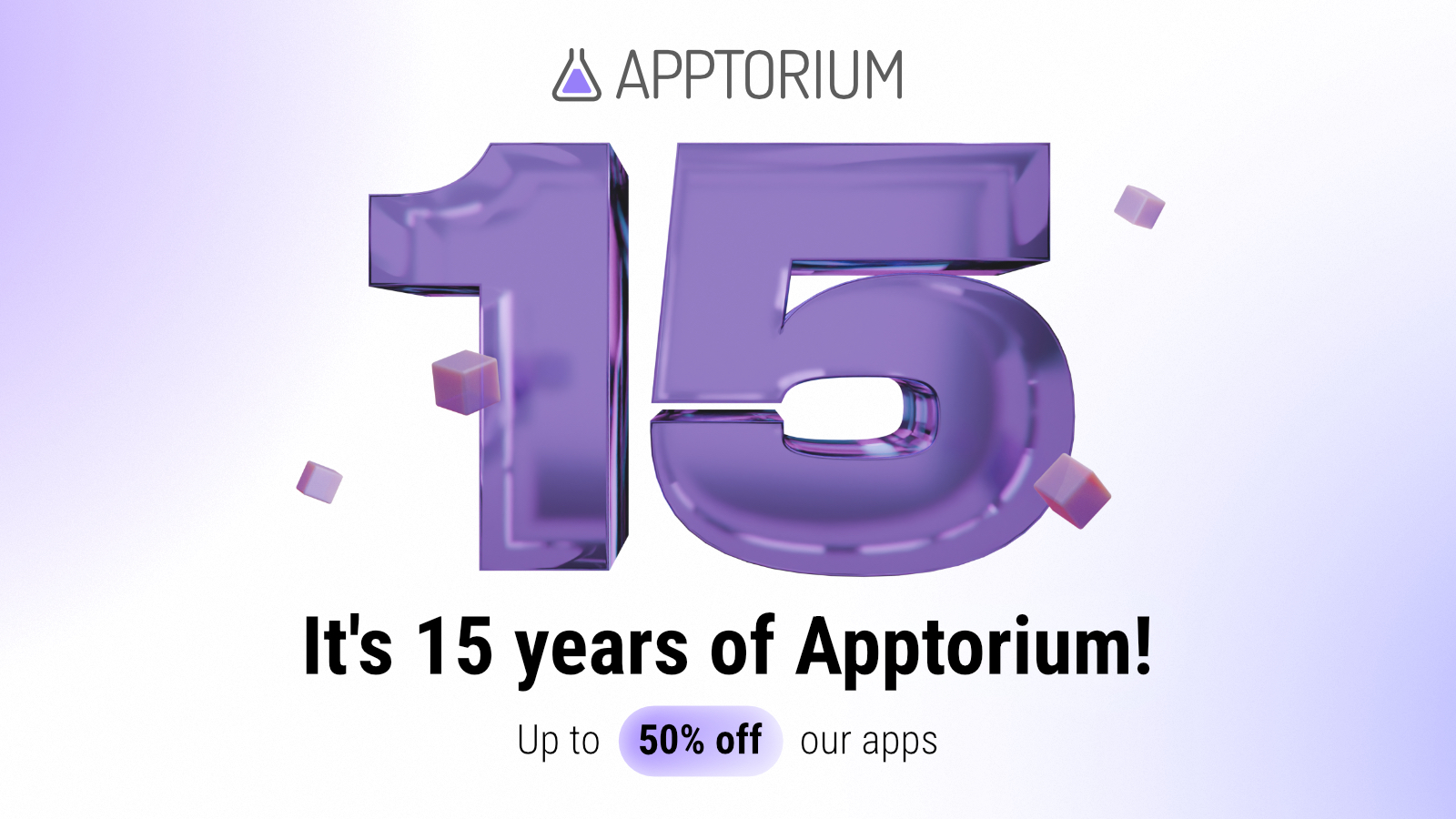 15 years of Apptorium: up to 50% discounts