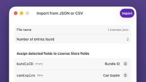 Import from JSON and CSV