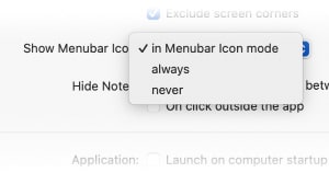 An option to hide Menubar icon completely