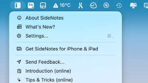 Right-click Menu in Menu Bar Icon