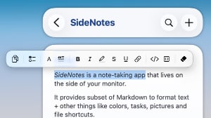 Quick Formatting Toolbar