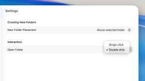 Optional Single-click Folder Opening
